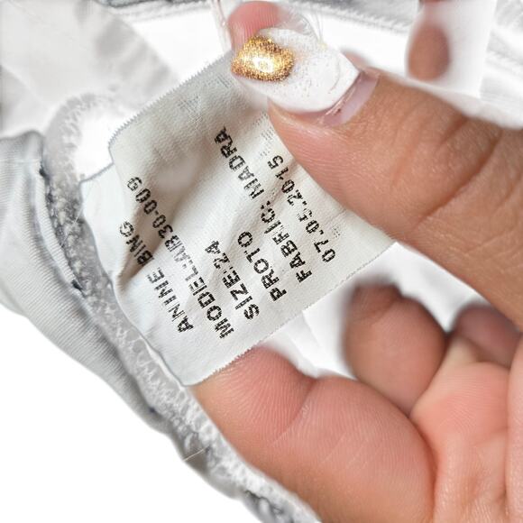 Anine Bing Double Zip Skinny Gray Distressed Jeans Size: 24 - Picture 7 of 7